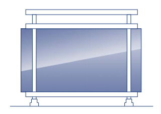 Barandilla acristalada sin marco